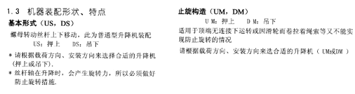 JWM絲桿升降機的特點