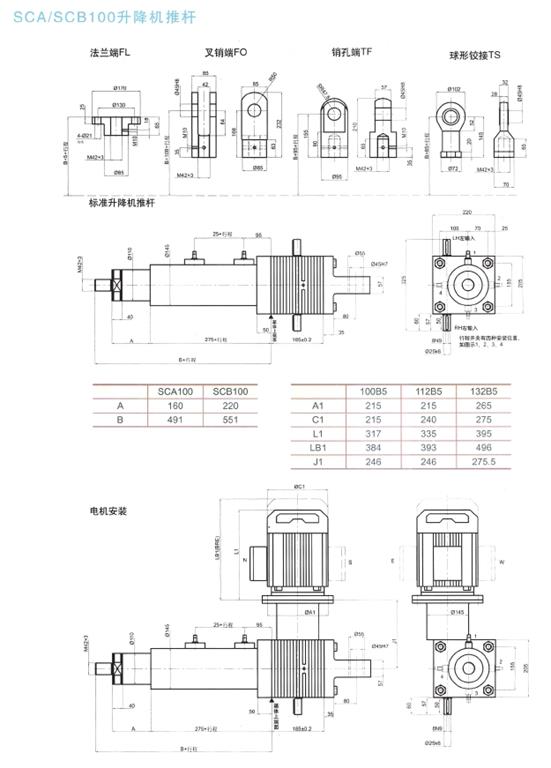 SC100系列升降機推桿